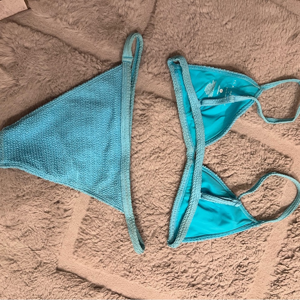 Turquoise Textured Bikini Set - image 1